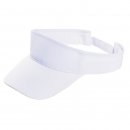 Wholesale mens white plain visor with velcro adjuster