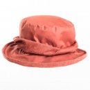 Bulk ladies bush hat in rust colour with cord under brim