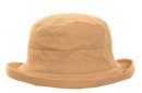 A102/A -  LINEN SUN HAT WITH TURN-UP BRIM