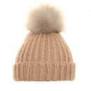 Wholesale ladies knitted hat with large pompom