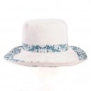 Wide brim hat with floral band wholesale sun hat