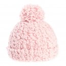Ladies popcorn yarn bobble hat in pink from hat supplier SSP Hats