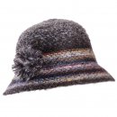 Wholesale cloche with wool blend and flower trim