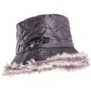 Wholesale quilted bush hat featuring faux fur lining