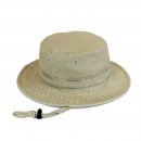 A1569BS - MENS WASHED AUSSIE STYLE HAT BLK/STONE