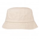 Wholesale ladies washed bucket hat in beige