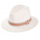 Developed from cotton and linen this wholesale mens fedora is available in beige
