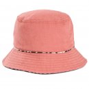 Wholesale ladies rust coloured reversible leopard print bucket hat developed from cotton and polyester