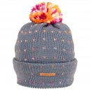 A1626- LADIES PATTERN SKI HAT WITH TEDDY LINING AND LOGO