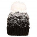 A1627- ADULTS UNISEX KNITTED BOBBLE HAT WITH TEDDY LINING