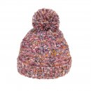 A1667- ADULTS UNISEX CABLE KNITTED BOBBLE HAT/ FLEECE LINING