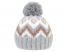 wholesale ladies bobble hat in grey