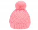 wholesale ladies bobble hat in pink