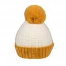 A1677- LADIES SUPER SOFT KNITTED BOBBLE HAT FAUX FUR POM POM