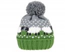 ladies wholesale bobble hat in green