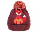 wholesale ladies bobble hat in maroon