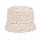 A1693- LADIES TEDDY BEAR FUR BUCKET HAT WITH FLEECE LINING