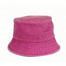 A1751YP- LADIES WASHED BUCKET HAT YELLOW/PINK