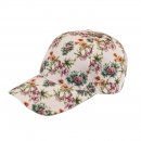 A1827- LADIES FLOWER PRINT BASEBALL CAP