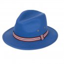 A1858- MENS FEDORA HAT WITH RIBBON STRIPE BAND