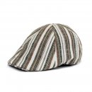 A1860- MENS STRIPED PREFORMED PEAK FLAT CAP