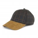 A1882- MENS CHECKED BASEBALL WITH SUEDE EFFECT PEAK
