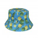 A1912 -PK OF 6 ADULT UNISEX TURQ PINEAPPLE BUCKET HAT