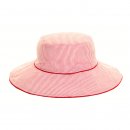 Wholesale reversible ladies bush hat with red stripes