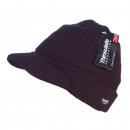 Wholesale Thinsulate black knitted peaked hat