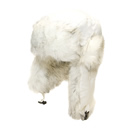 Wholesale white trapper with fake fur trim