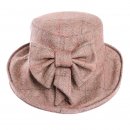 Brown ladies tweed herringbone wide brim hat for purchase from hat supplier SSP Hats