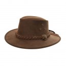 Wholesale chocolate brown Australian style hat in size medium