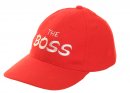 Wholesale baseball cap with novelty 'the boss' slogan in red