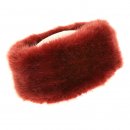 Wholesale ladies quality maroon faux fur headband