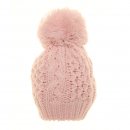 Wholesale pink babies double lined bobble hat