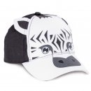 Wholesale babies baseball cap in black and white with zebra animal design developed from cotton