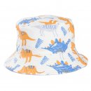 Wholesale grey and blue dino print bucket hat developed from cotton
