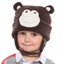 Wholesale babies dark brown soft monkey hat on model