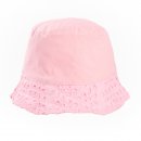Wholesale girls pink bush hat with cutout floral brim