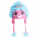 Wholesale girls novelty furry bear hat in pink
