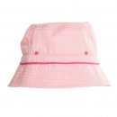 Wholesale childrens unisex plain bush hat with pink colour scheme