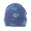 Wholesale boys dinosaur print ski hat in light blue