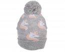 WHOLESALE GIRLS BOBBLE HAT IN GREY