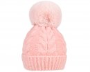 WHOLESALE GIRLS BOBBLE HAT IN PINK