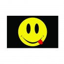Wholesale black smiley face flag in 5' x 3'