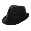 Wholesale blue adults unisex tweed trilby