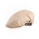 Wholesale white mens flat cap with strap and buckle