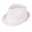Wholesale mens plain white trilby hat developed from cotton
