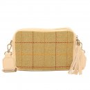 LB103- PK OF 6- TEFLON COATING TWEED CROSS BODY BAG