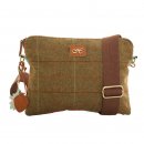 Wholesale green tweed small shoulder bag